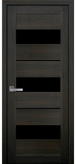 МІЖКІМНАТНІ ДВЕРІ НОВИЙ СТИЛЬ Мода ПВХ ULTRA Лілу с чорним склом